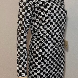 Gianni Bini Black and White Checkered Dress
